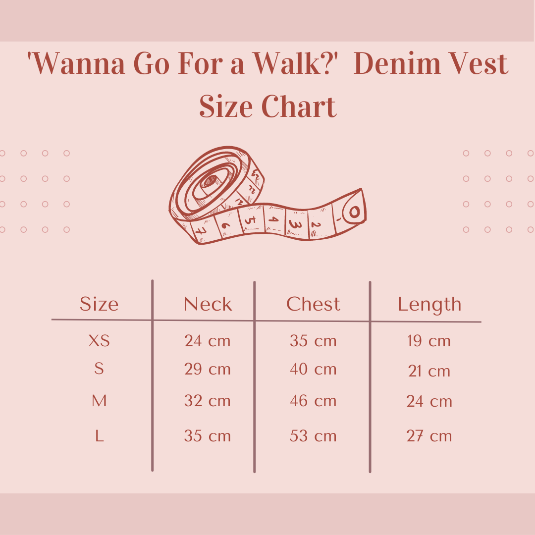 'Wanna Go For a Walk?' Splatter Denim Vest